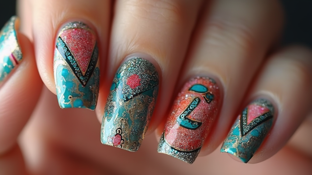 Geometric Initials on Abstract Nails